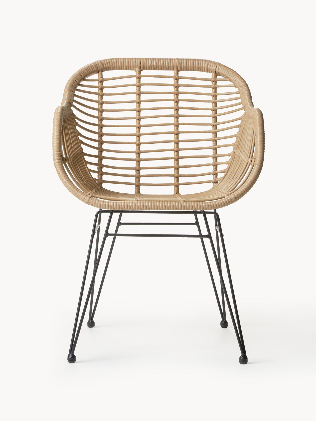 Chaises en polyrotin Costa, 2 pièces, larg. 59 x prof. 58 cm
