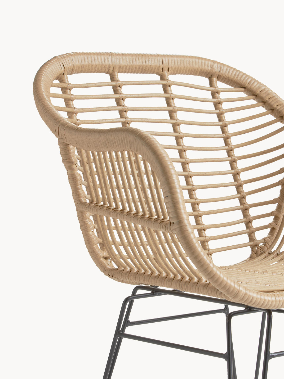 Chaises en polyrotin Costa, 2 pièces, larg. 59 x prof. 58 cm