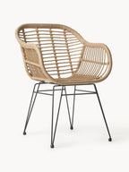 Chaises en polyrotin Costa, 2 pièces, larg. 59 x prof. 58 cm
