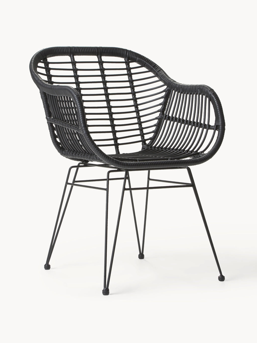 Chaises en polyrotin Costa, 2 pièces, larg. 59 x prof. 58 cm