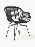 Chaises en polyrotin Costa, 2 pièces, larg. 59 x prof. 58 cm