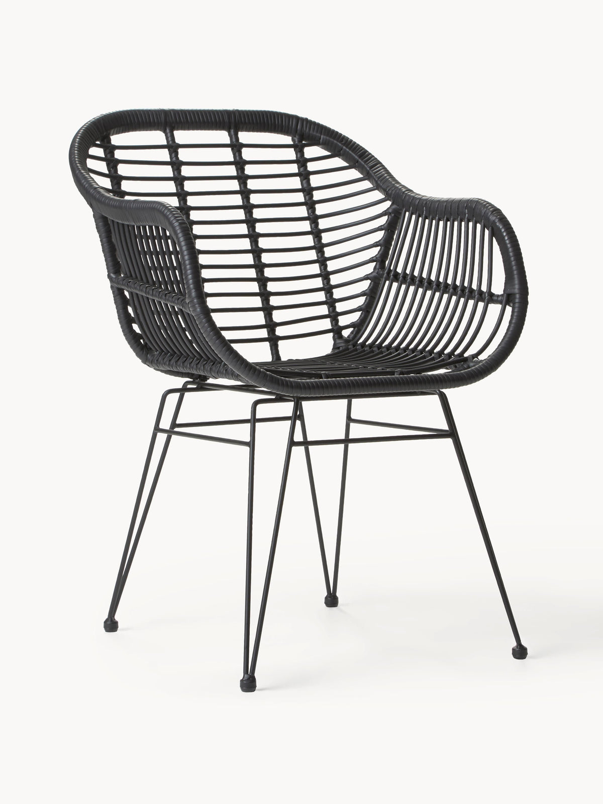 Chaises en polyrotin Costa, 2 pièces, larg. 59 x prof. 58 cm