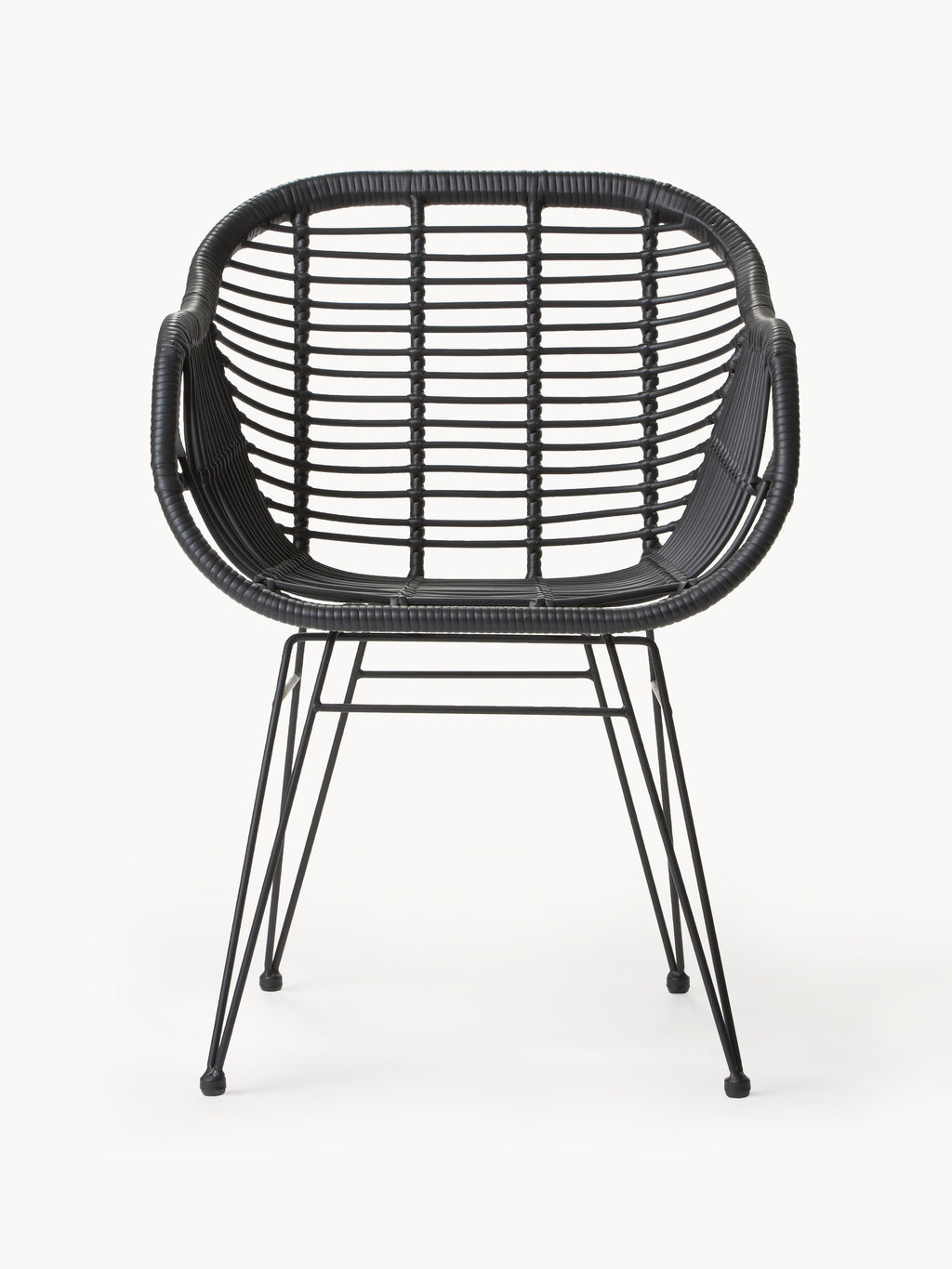 Chaises en polyrotin Costa, 2 pièces, larg. 59 x prof. 58 cm