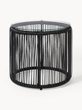 Table d'appoint avec plateau en verre Bahia, Ø 50 x haut. 45 cm