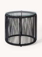 Table d'appoint avec plateau en verre Bahia, Ø 50 x haut. 45 cm