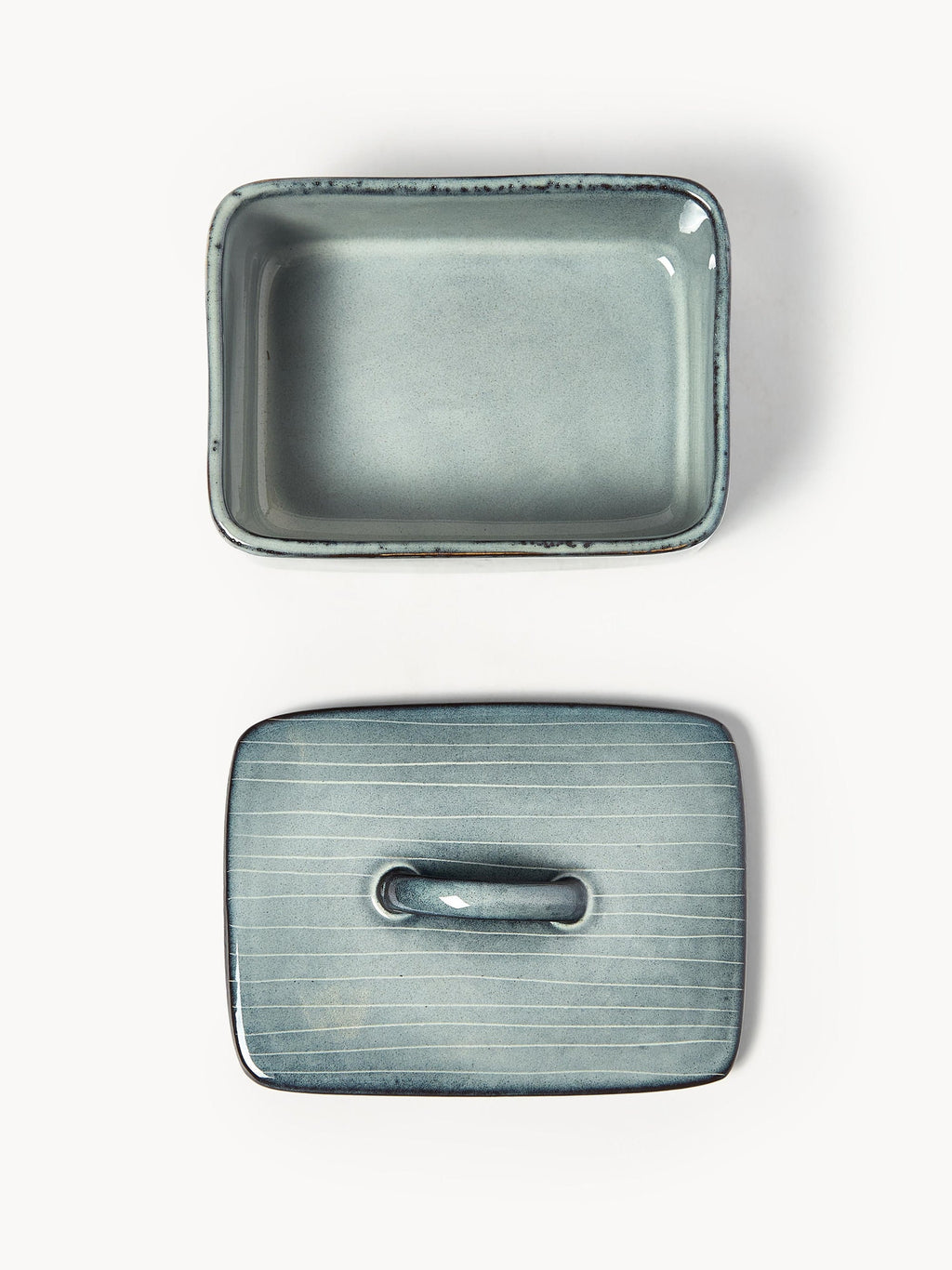 Beurrier artisanal Nordic Sea, larg. 15 x prof. 12 cm
