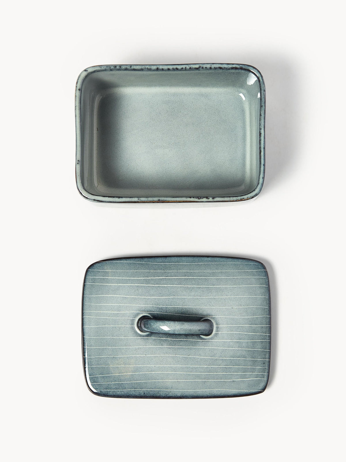Beurrier artisanal Nordic Sea, larg. 15 x prof. 12 cm
