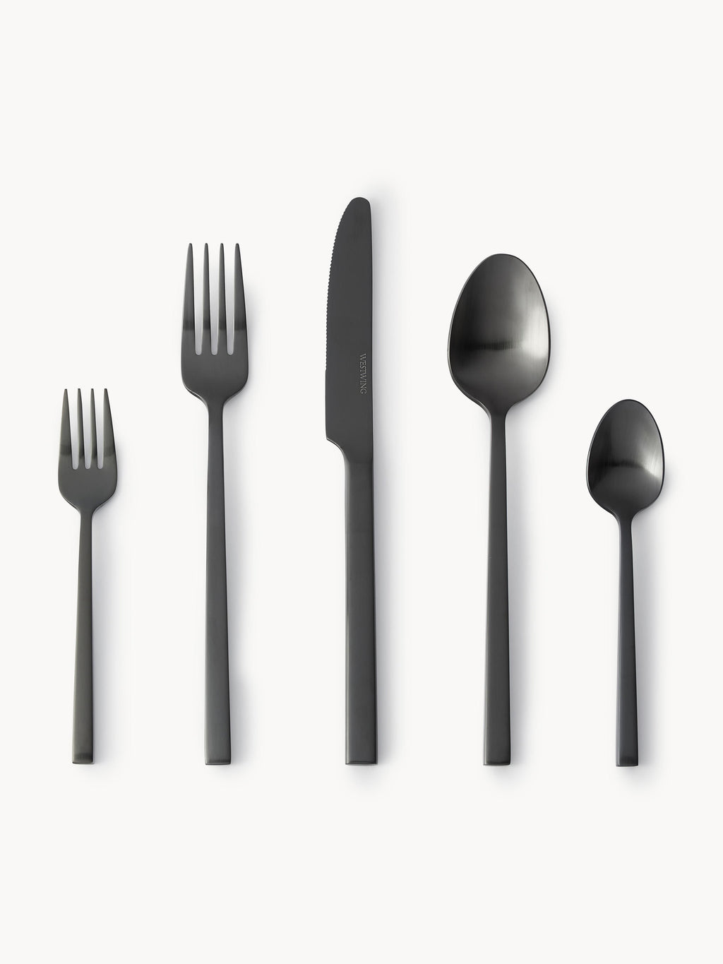 Ménagère brossée Shine, tailles variées, 4 personnes (20 pièces)