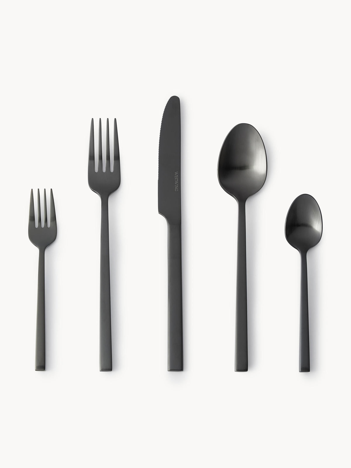 Ménagère brossée Shine, tailles variées, 4 personnes (20 pièces)