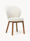 Chaise rembourrée avec pieds en frêne Serena, larg. 56 x prof. 64 cm