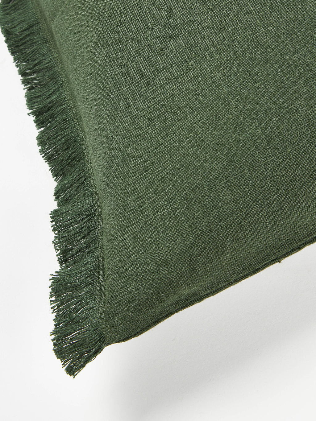 Housse de coussin pur lin avec franges Luana, 50 x 50 cm