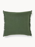 Housse de coussin pur lin avec franges Luana, 50 x 50 cm