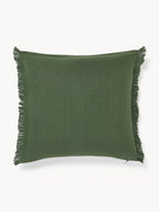 Housse de coussin pur lin avec franges Luana, 50 x 50 cm
