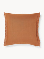 Housse de coussin pur lin avec franges Luana, 50 x 50 cm