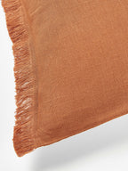 Housse de coussin pur lin avec franges Luana, 50 x 50 cm