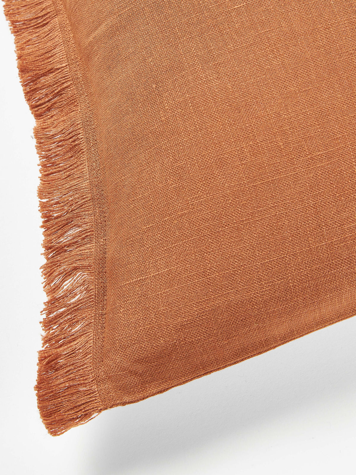 Housse de coussin pur lin avec franges Luana, 50 x 50 cm