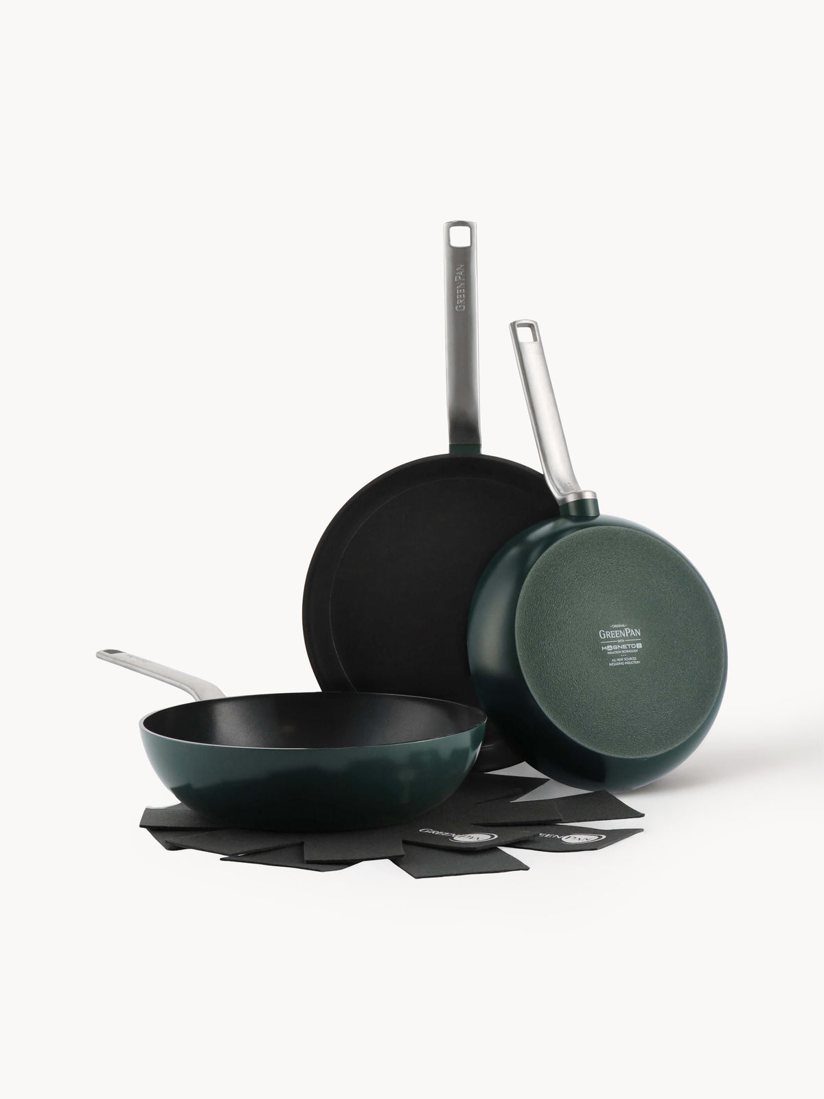Batterie de cuisine avec revêtement antiadhésif Evolution, 3 pièces, Différentes tailles