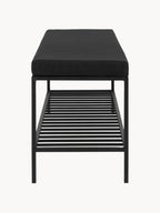 Banquette en métal avec coussin d'assise Noel, larg. 100 x haut. 48,5 cm