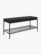 Banquette en métal avec coussin d'assise Noel, larg. 100 x haut. 48,5 cm