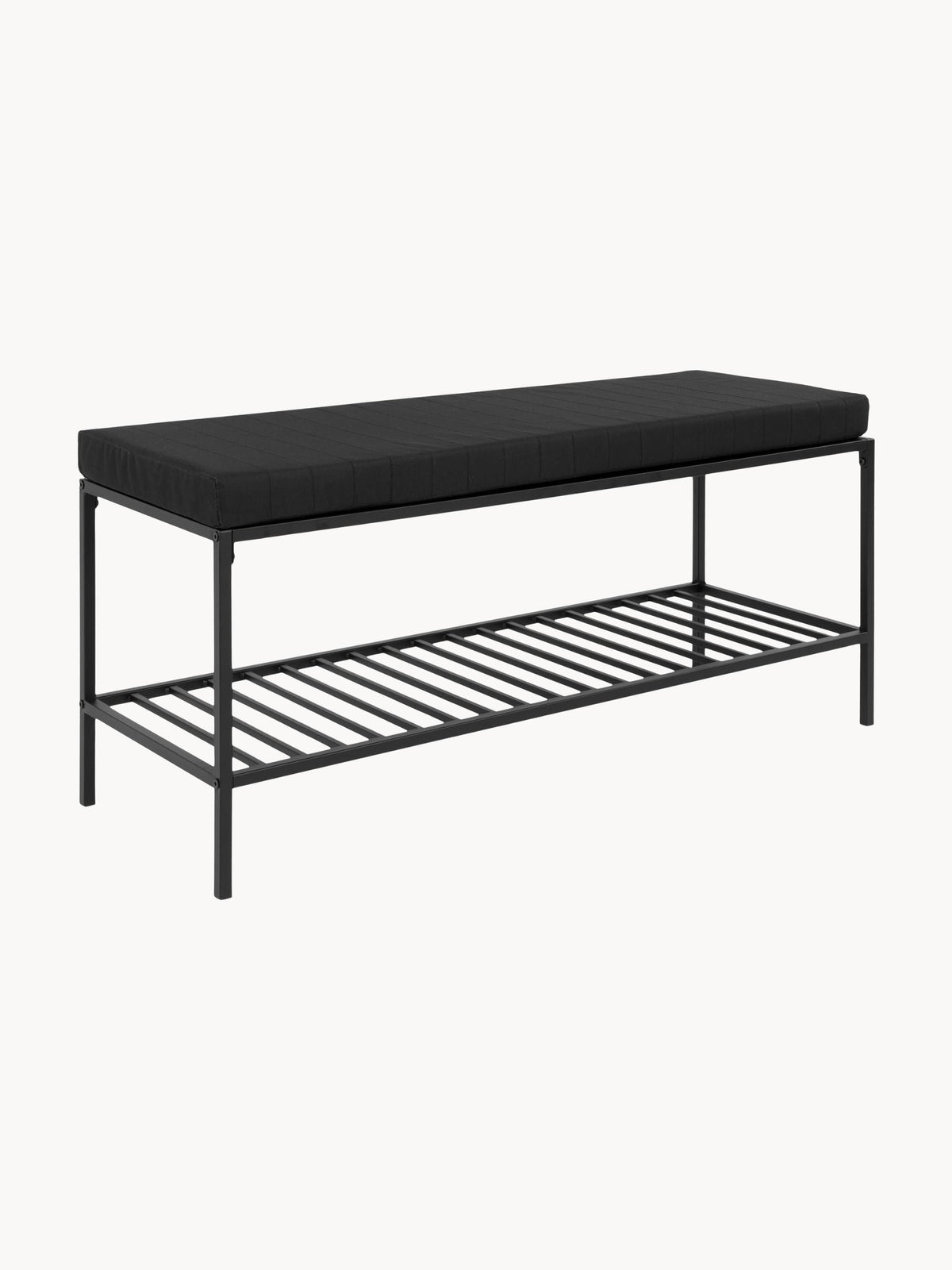 Banquette en métal avec coussin d'assise Noel, larg. 100 x haut. 48,5 cm