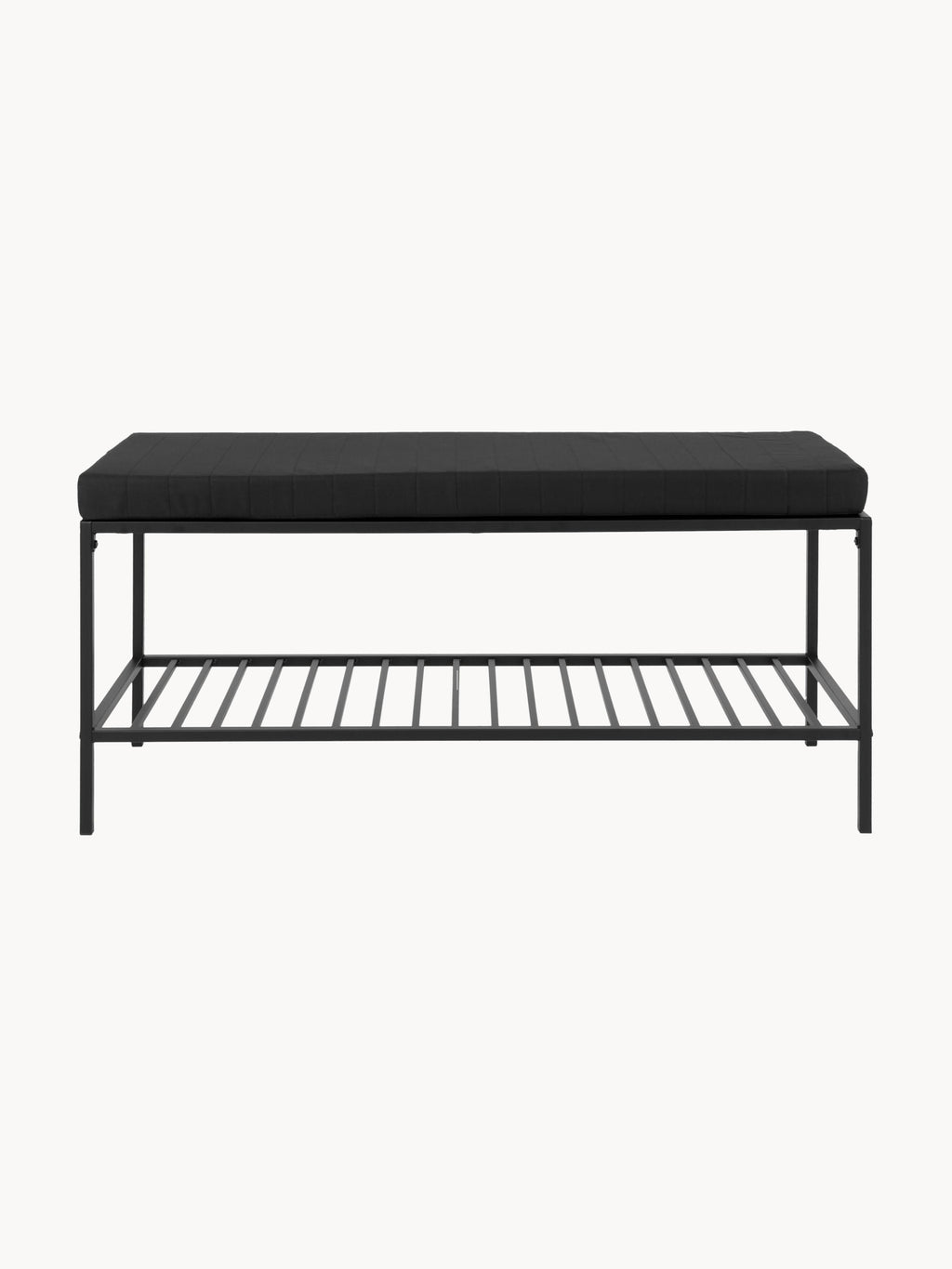 Banquette en métal avec coussin d'assise Noel, larg. 100 x haut. 48,5 cm