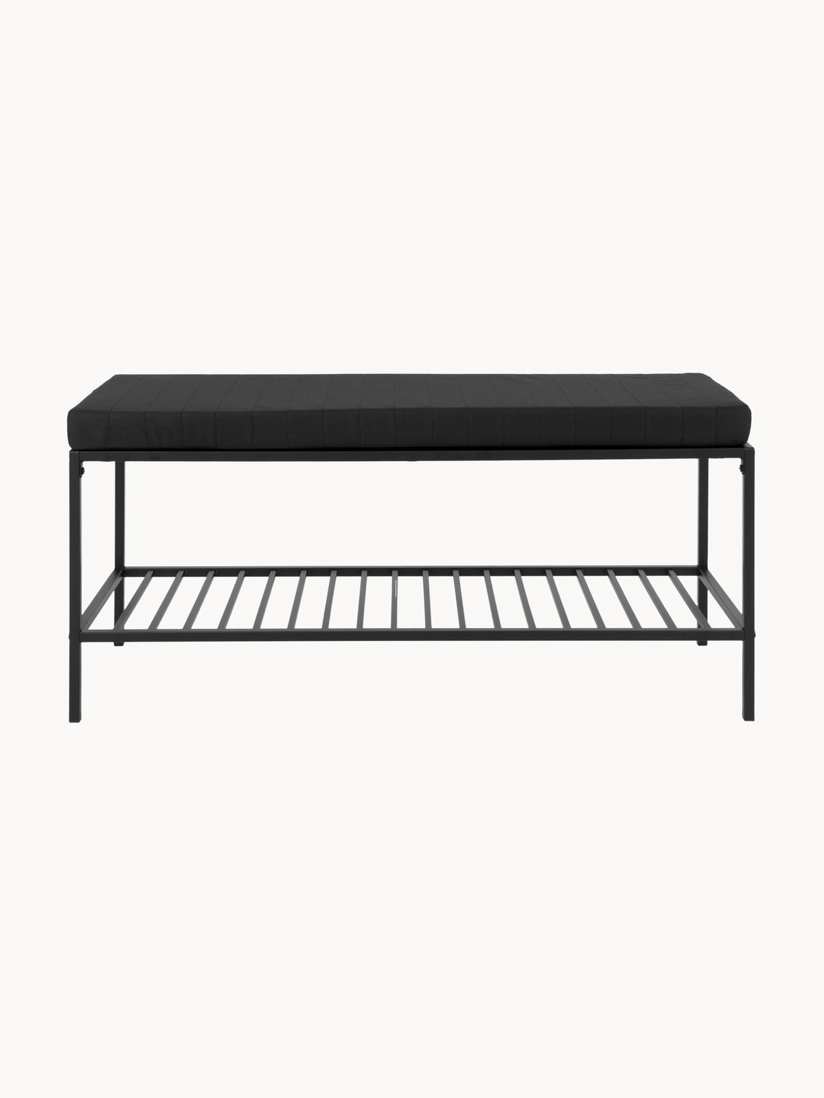 Banquette en métal avec coussin d'assise Noel, larg. 100 x haut. 48,5 cm