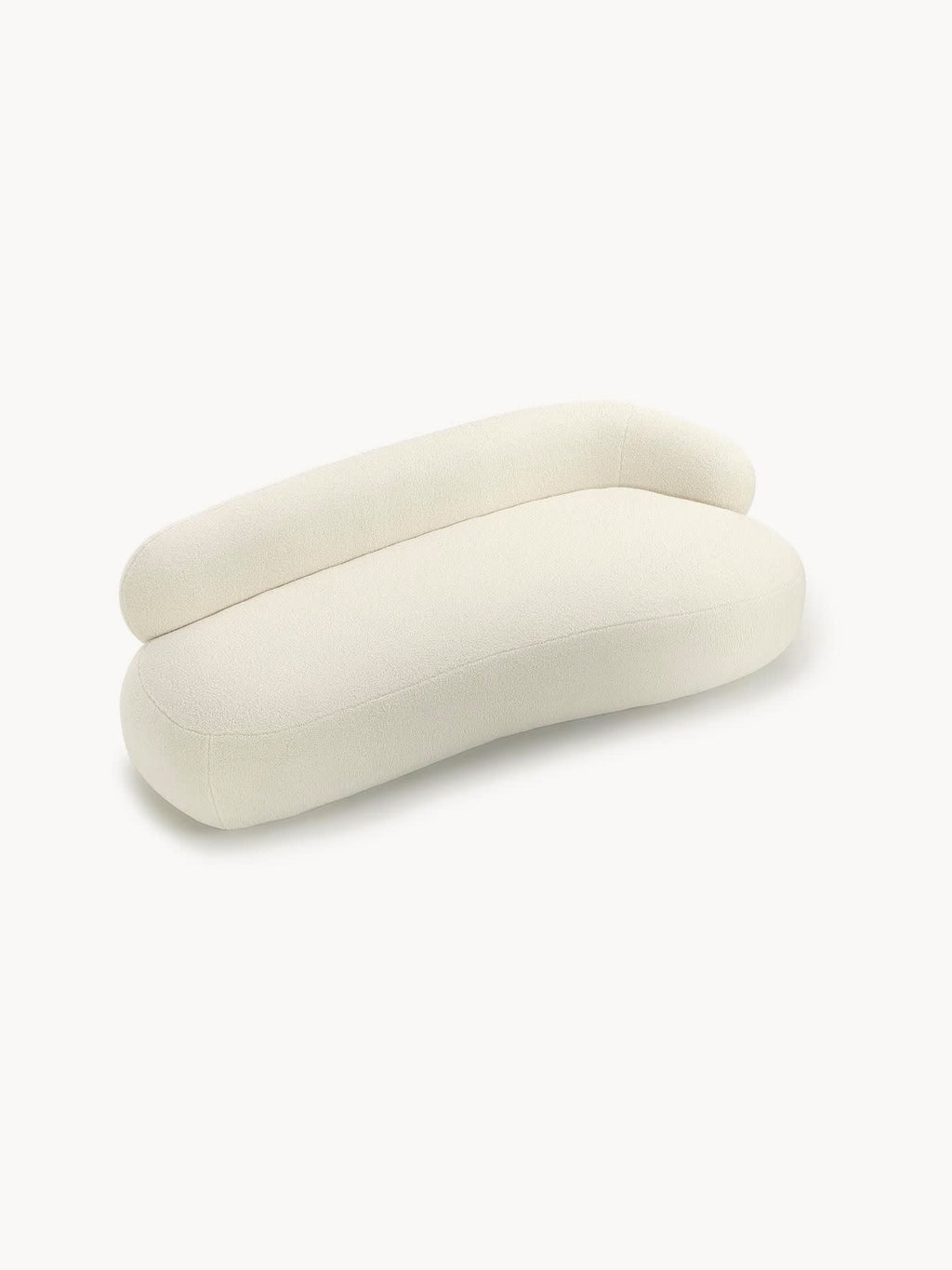 Canapé 3 places en tissu peluche Alba, larg. 235 x prof. 114 cm, dossier à gauche