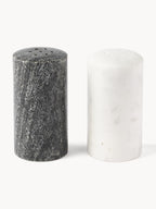 Salière et poivrière en marbre Agata, 2 pièces, Ø 5 x haut. 10 cm