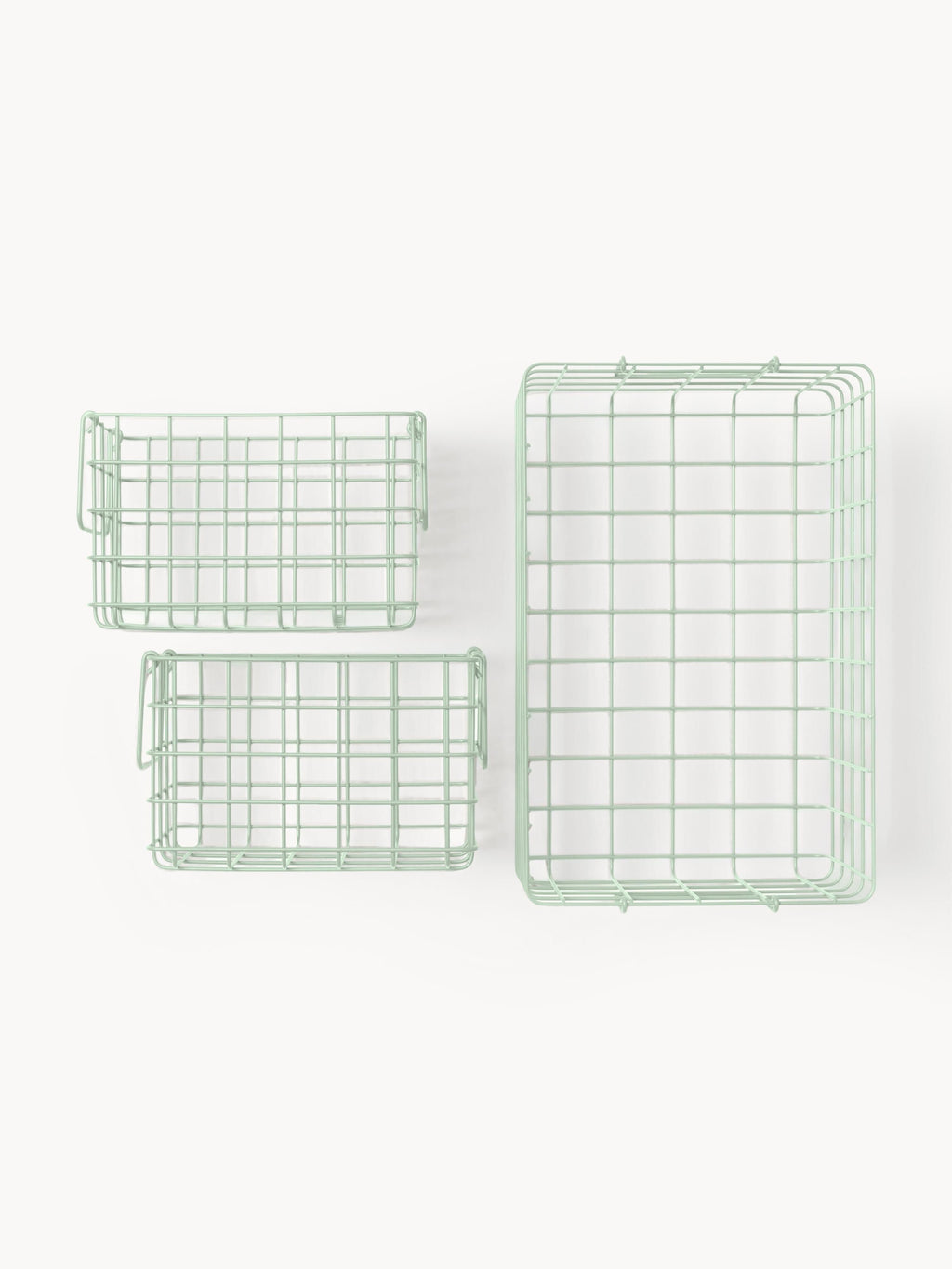 Bacs de rangement en métal The Baskets, 3 pièces, Différentes tailles