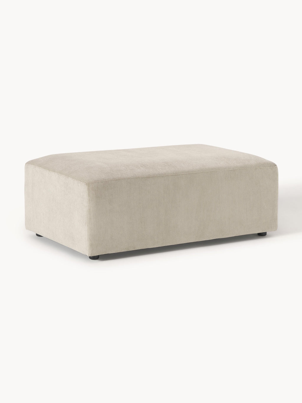 Pouf XL en velours côtelé Melva, larg. 116 x prof. 72 cm, larg. 116 x prof. 72 cm
