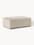 Pouf XL en velours côtelé Melva, larg. 116 x prof. 72 cm, larg. 116 x prof. 72 cm