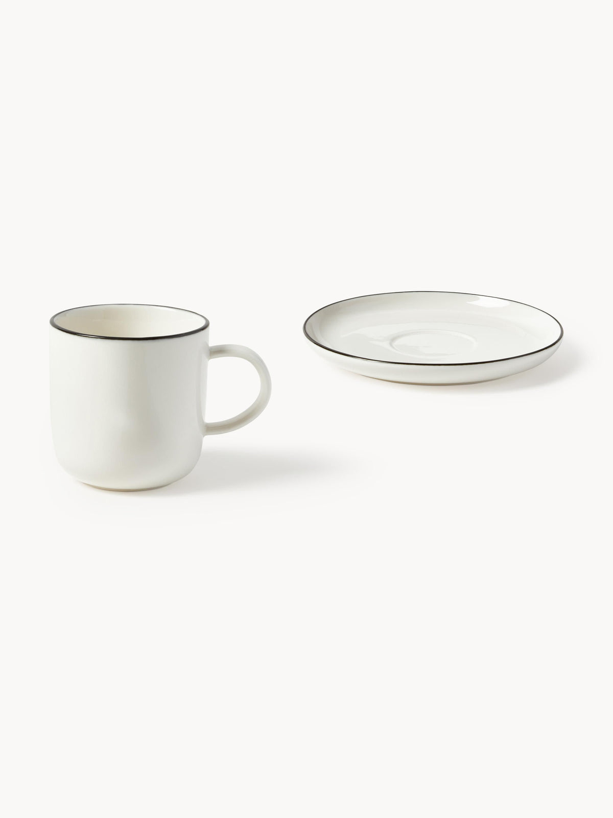 Tasses à café en porcelaine Facile, 2 pièces, Ø 8 x haut. 8 cm, 270 ml