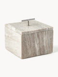 Coffret à bijoux en marbre Terri, larg. 14 x haut. 12 cm