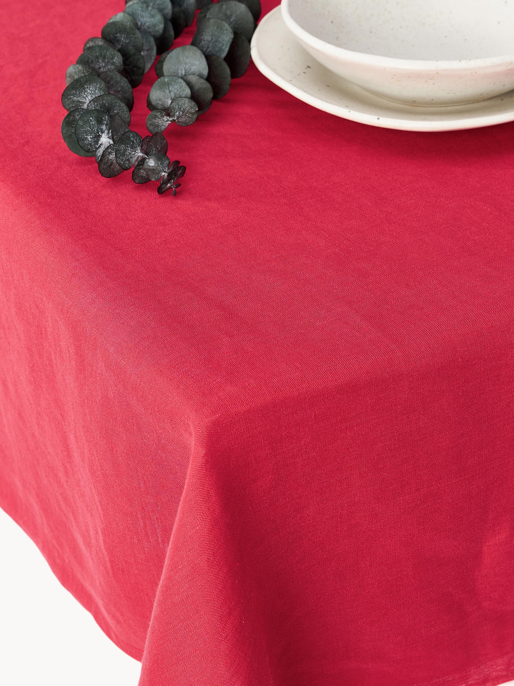 Nappe en lin avec passepoil Kennedy, 8-10 personnes (long. 320 x larg. 140 cm)