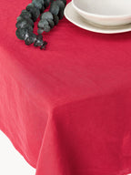 Nappe en lin avec passepoil Kennedy, 8-10 personnes (long. 320 x larg. 140 cm)