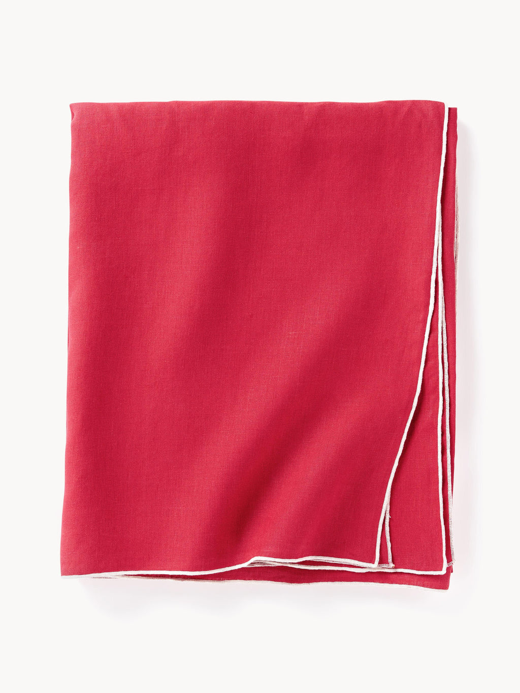 Nappe en lin avec passepoil Kennedy, 8-10 personnes (long. 320 x larg. 140 cm)