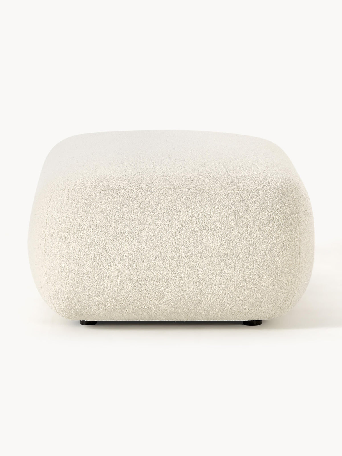 Pouf en tissu peluche Sofia, larg. 96 x prof. 75 cm