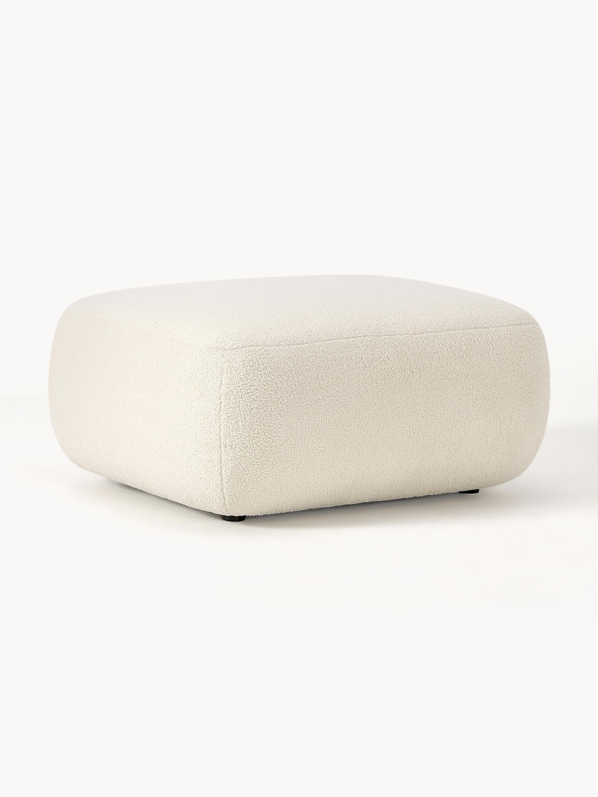 Pouf en tissu peluche Sofia, larg. 96 x prof. 75 cm