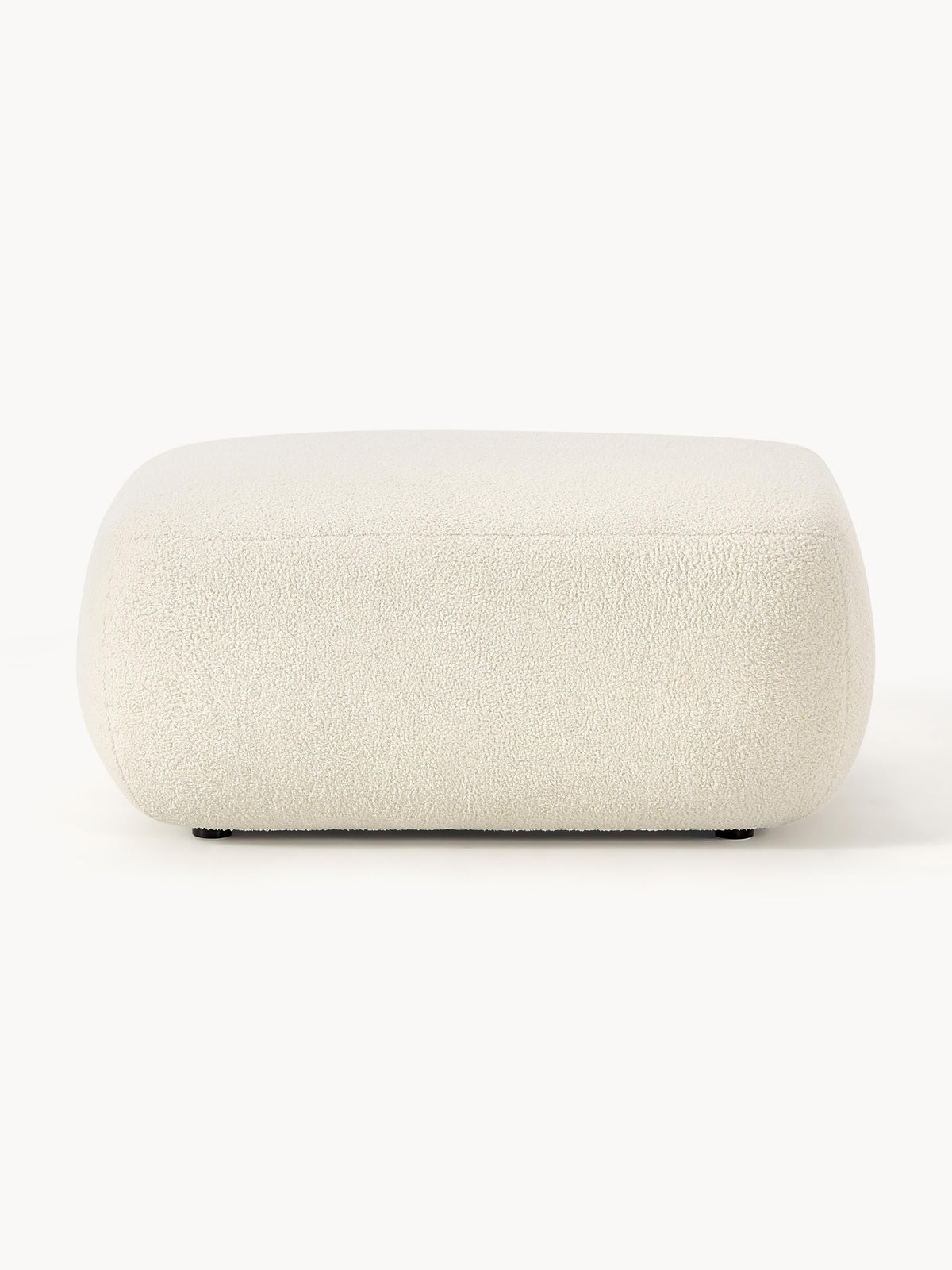 Pouf en tissu peluche Sofia, larg. 96 x prof. 75 cm