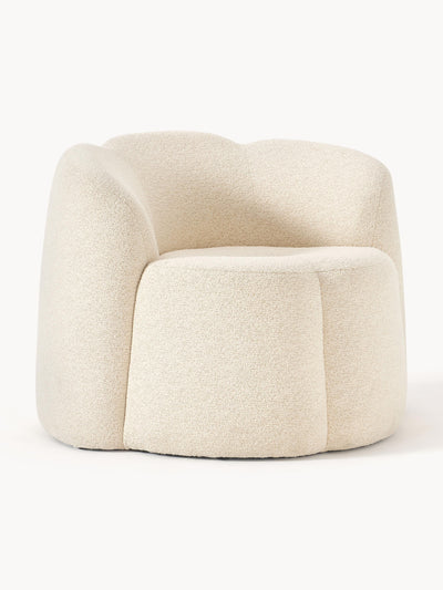 Fauteuil lounge en bouclette Fleur, larg. 105 x prof. 95 cm