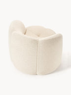 Fauteuil lounge en bouclette Fleur, larg. 105 x prof. 95 cm