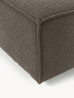 Pouf en bouclette Lennon, larg. 88 x prof. 88 cm