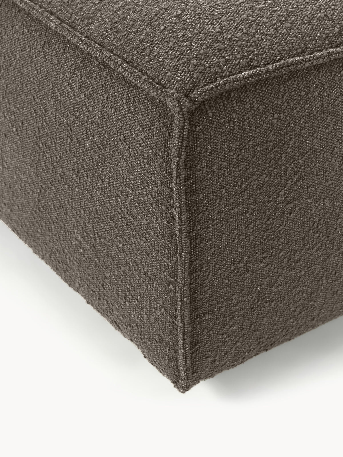Pouf en bouclette Lennon, larg. 88 x prof. 88 cm