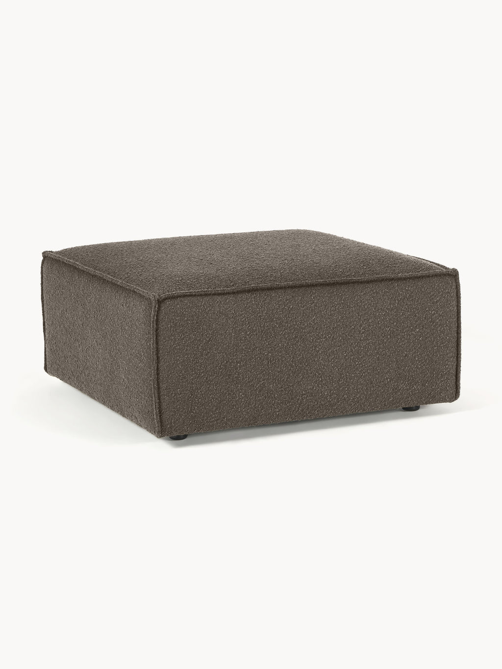 Pouf en bouclette Lennon, larg. 88 x prof. 88 cm