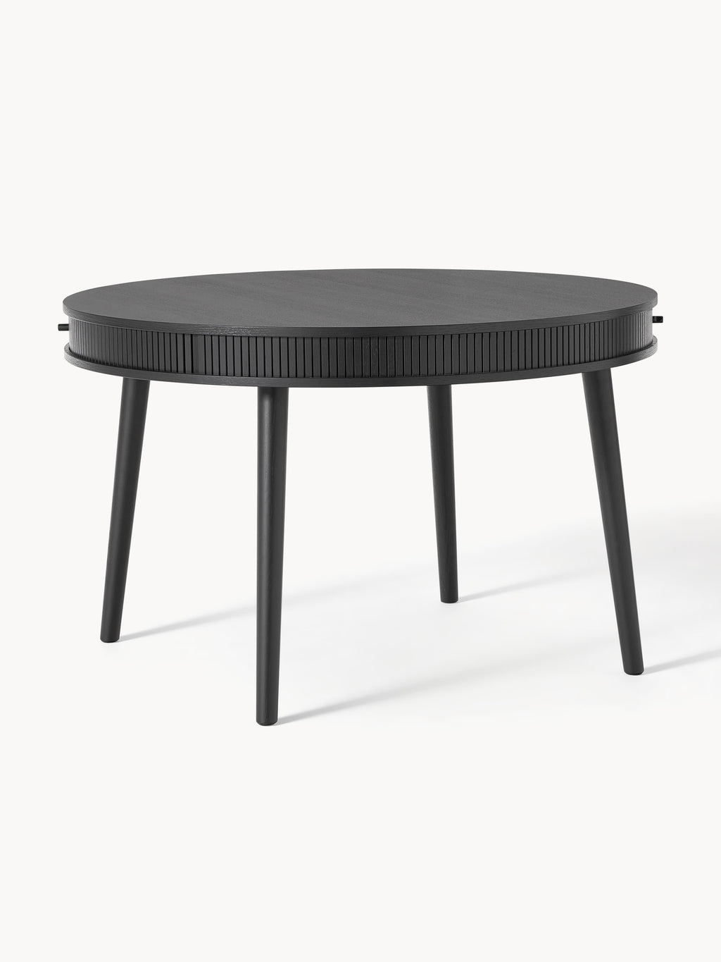 Table ronde avec rangement Calary, tailles variées, Ø 120 cm