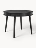 Table ronde avec rangement Calary, tailles variées, Ø 120 cm