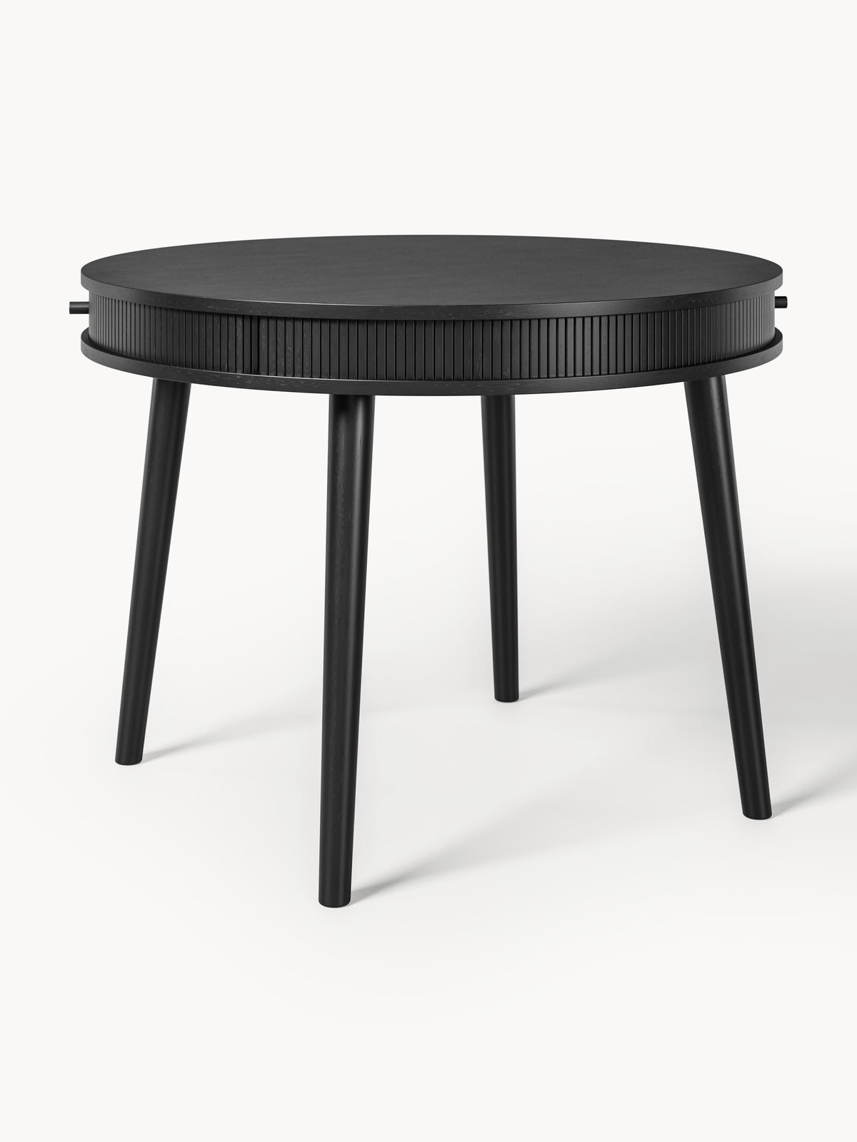 Table ronde avec rangement Calary, tailles variées, Ø 120 cm
