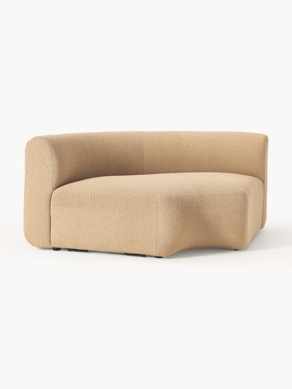 Module d'angle arrondi en bouclette Sofia, larg. 190 x prof. 103 cm