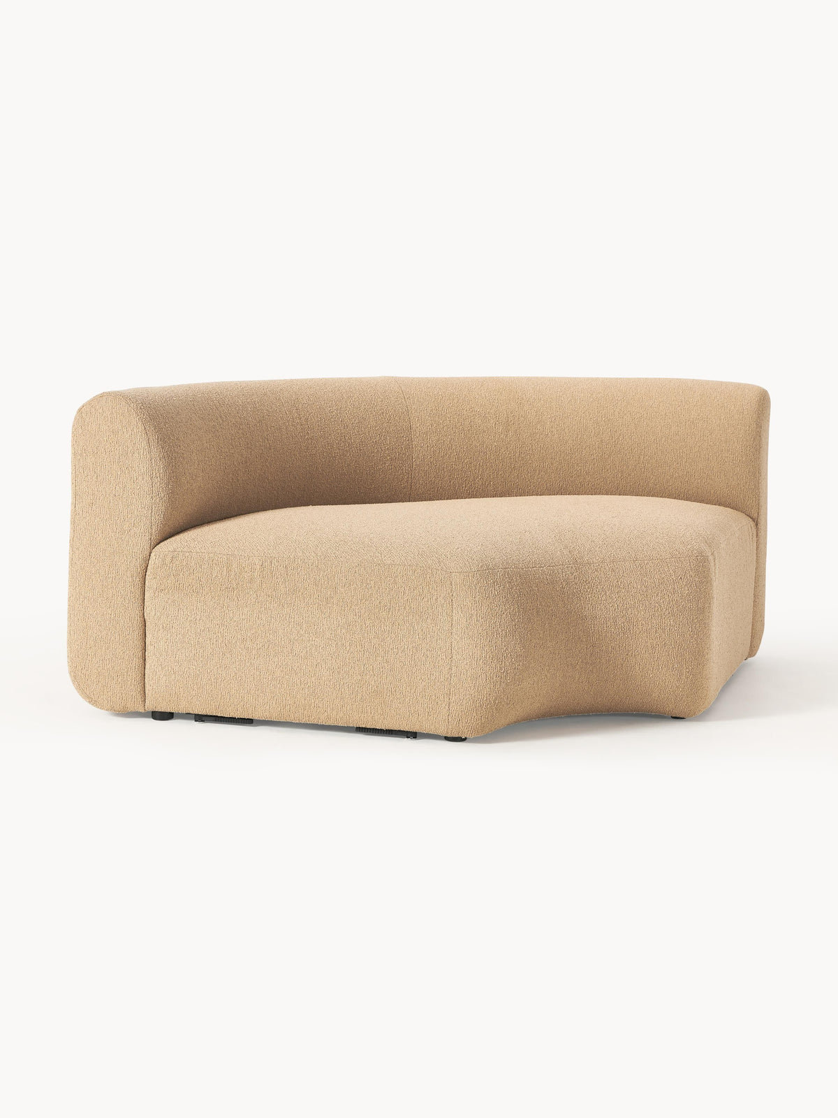 Module d'angle arrondi en bouclette Sofia, larg. 190 x prof. 103 cm