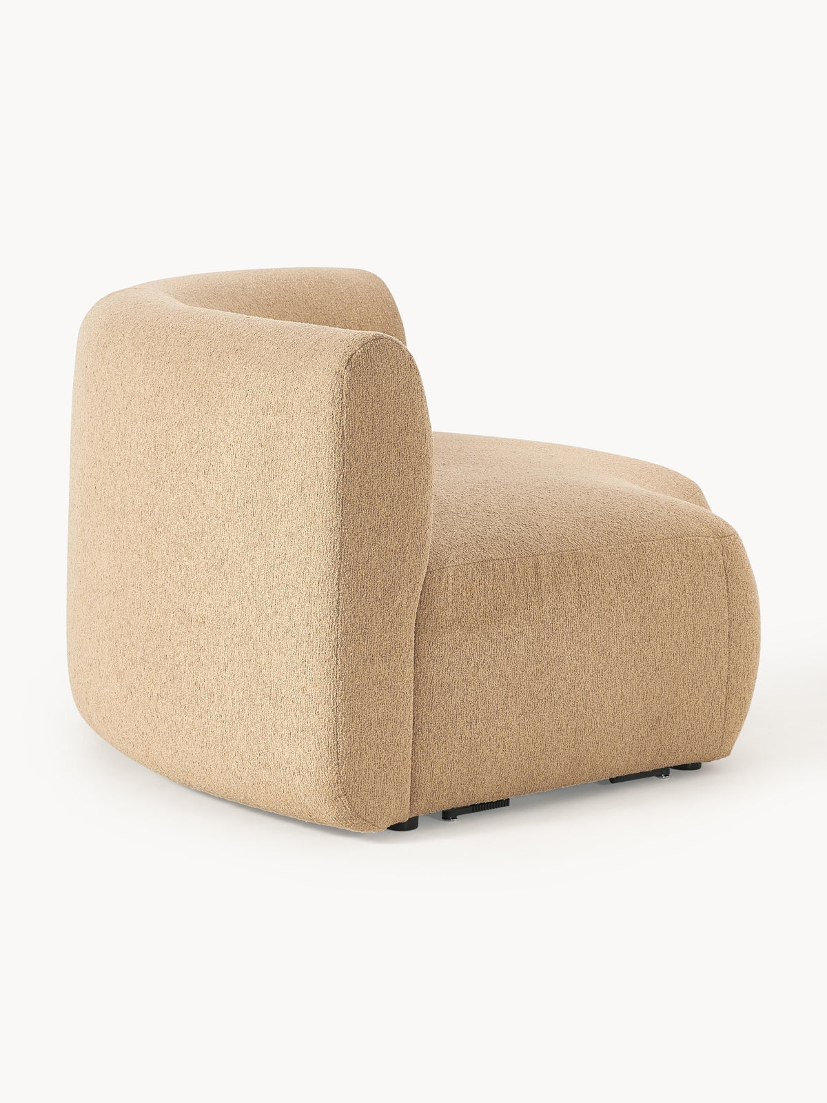 Module d'angle arrondi en bouclette Sofia, larg. 190 x prof. 103 cm